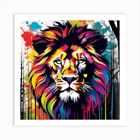 Lion Painting 6 Art Print