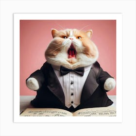 Cat In Tuxedo Art Print