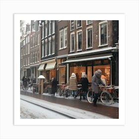 Winter In Amsterdam 3 Art Print