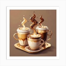 Coffee Latte Art 1 Art Print