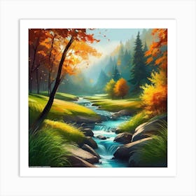 Autumn Forest 121 Art Print