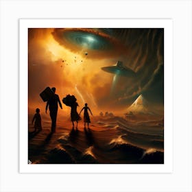 Aliens In The Sky Art Print