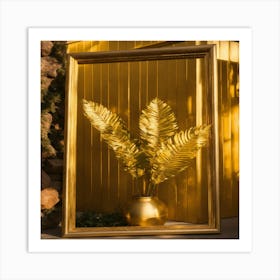 Golden Palms Art Print