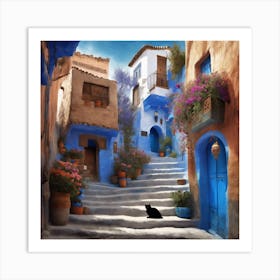 462696 A Creative Image Of The Moroccan City Of Chefchaou Xl 1024 V1 0 Art Print