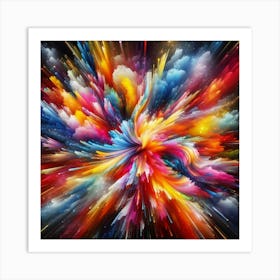 Abstract Colorful Explosion Art Print