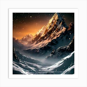 Snowy Mountains 3 Art Print