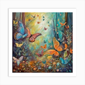 Butterfly Forest Art Print