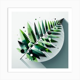 Geometric Art Fern 1 Art Print