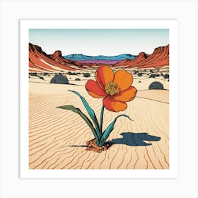 Desert Flower Art Print