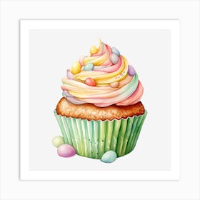 Easter Cupcake Art Print