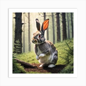 Rabbit In The Forest 143 Art Print