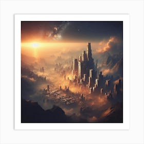 Futuristic City Art Print