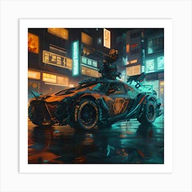 Pumpkin Car (Cyberpunk34) Art Print