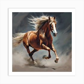 Horse Galloping Art Print