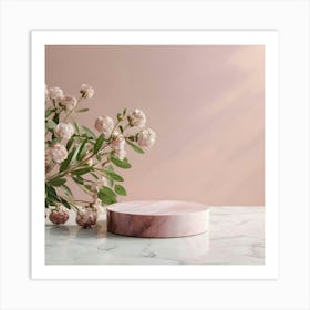 Pink Marble Art Print