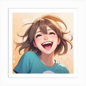 Smile girl Art Print