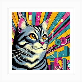 Pop Cat 11 Art Print