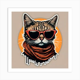 Cat In Sunglasses 8 Art Print