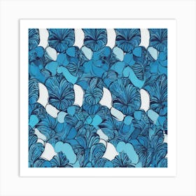 Blue Hibiscus Art Print