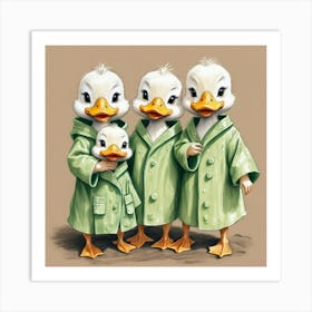 Donald Duck Family Art Print