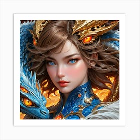 Dragon Girl hg Art Print