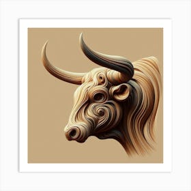 The Blonde Bull Taurus  Art Print