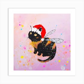 Pink Santa Art Print