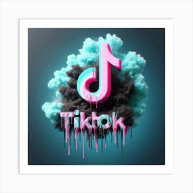 Tiktok Logo Art Print