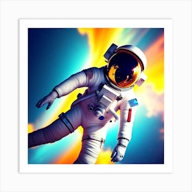 Astronaut In Space 2 Art Print