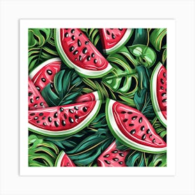 Watermelon Slices (5) Art Print