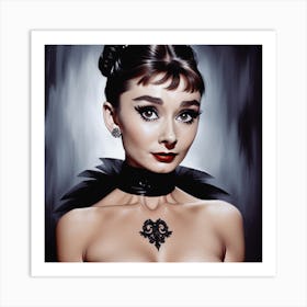 Audrey Hepburn Seductress Art Print