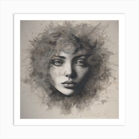 Woman'S Face  Art Print