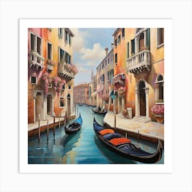 Venice Gondolas Art Print