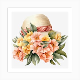 Hat With Flowers 5 Art Print