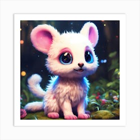 Mouse In The Forest Art Print