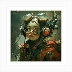 Steampunk Girl Art Print