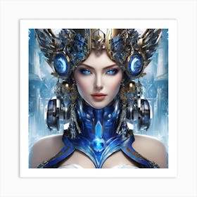 Futuristic Woman 3 Art Print