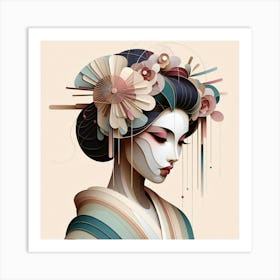 Japan Geisha Visual 82 Art Print