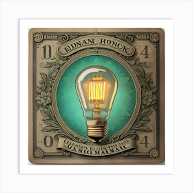 Poster Of The Light Bulb Invention Art Poster Art Print