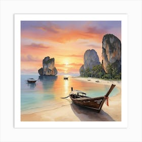 Default Sunset In Krabi Thailand Art Print 0 Art Print