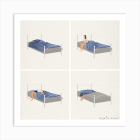 Bed Time Story Square Art Print