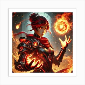 Kaida Flameheart Pyrokinetic Control Art Print