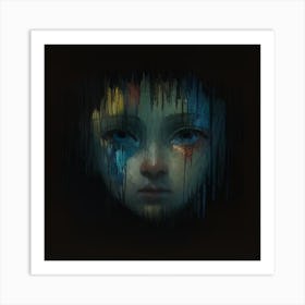 Girl'S Face Art Print