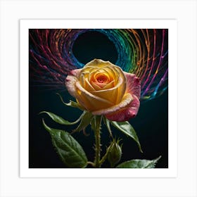 Abstract Rose Art Print