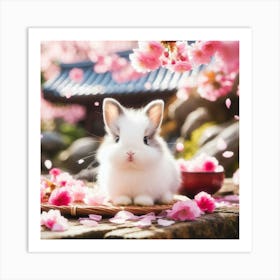 Sakura Bunny Art Print