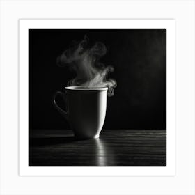 Black And White Coffee Cup 3 Art Print