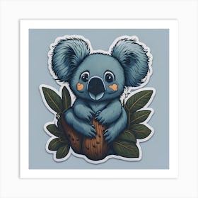 Koala Sticker Art Print