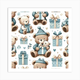 Teddy Bear Baby Boy (7) Art Print