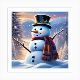 Snowman Art Print