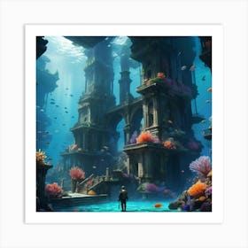 Underwater City Art Print